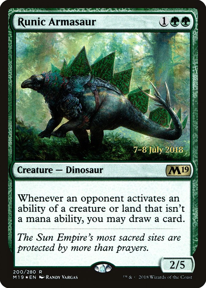 Runic Armasaur [Core Set 2019 Prerelease Promos] | Impulse Games and Hobbies