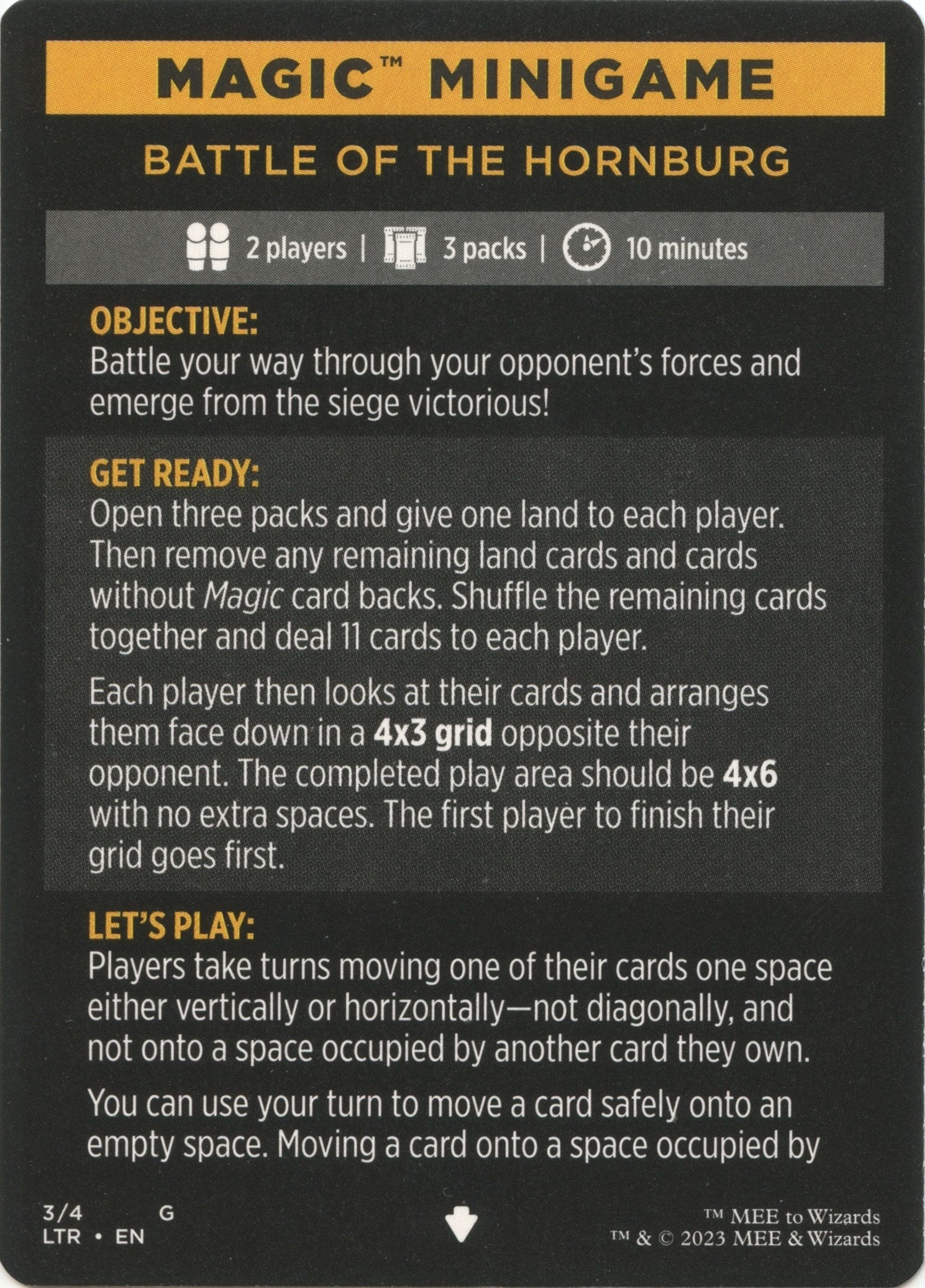 Battle of the Hornburg (Magic Minigame) [The Lord of the Rings: Tales of Middle-Earth Minigame] | Impulse Games and Hobbies