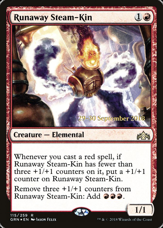 Runaway Steam-Kin [Guilds of Ravnica Prerelease Promos] | Impulse Games and Hobbies