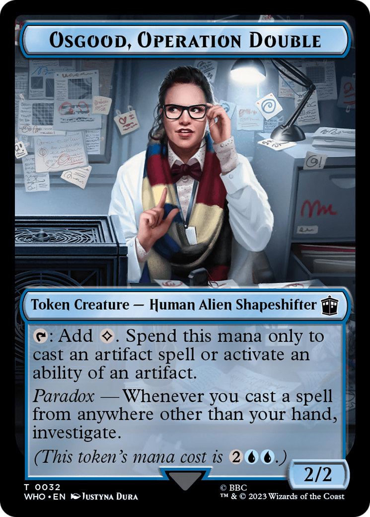Alien // Osgood, Operation Double Double-Sided Token [Doctor Who Tokens] | Impulse Games and Hobbies