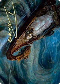 Funeral Longboat Art Card (Gold-Stamped Signature) [Kaldheim: Art Series] | Impulse Games and Hobbies