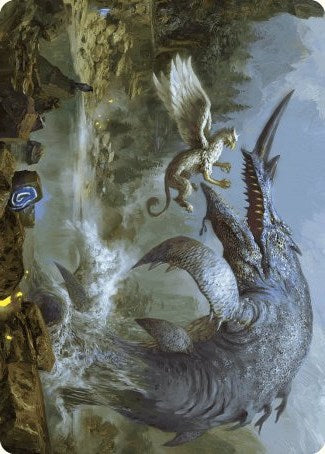 Horned Loch-Whale Art Card [Wilds of Eldraine Art Series] | Impulse Games and Hobbies