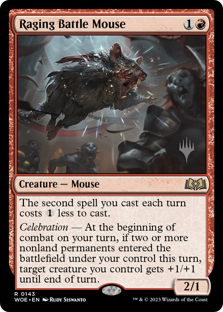 Raging Battle Mouse (Promo Pack) [Wilds of Eldraine Promos] | Impulse Games and Hobbies