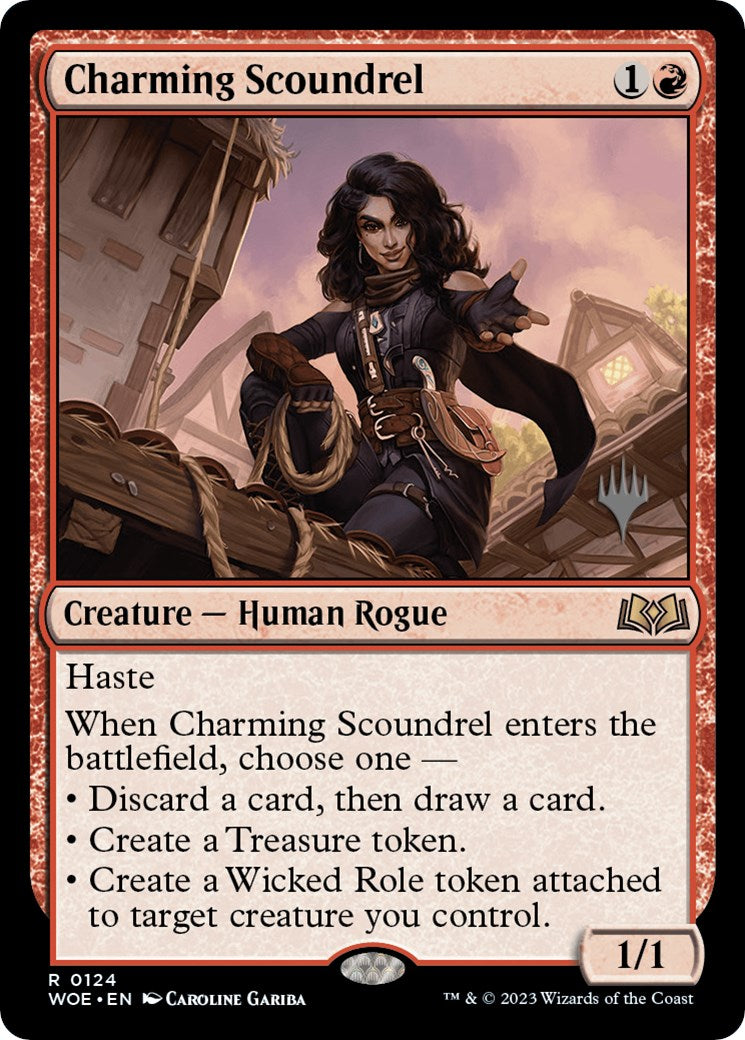 Charming Scoundrel (Promo Pack) [Wilds of Eldraine Promos] | Impulse Games and Hobbies