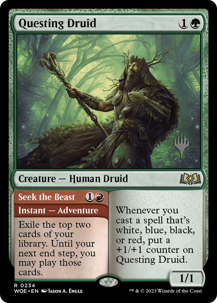 Questing Druid (Promo Pack) [Wilds of Eldraine Promos] | Impulse Games and Hobbies