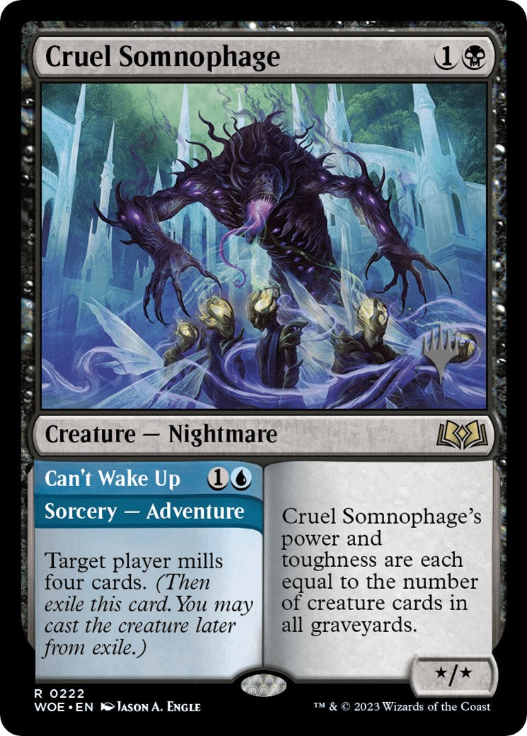 Cruel Somnophage // Can't Wake Up (Promo Pack) [Wilds of Eldraine Promos] | Impulse Games and Hobbies