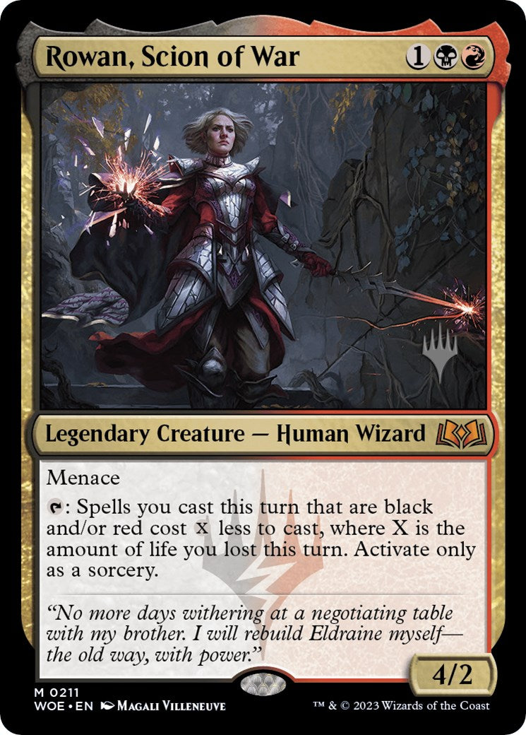 Rowan, Scion of War (Promo Pack) [Wilds of Eldraine Promos] | Impulse Games and Hobbies