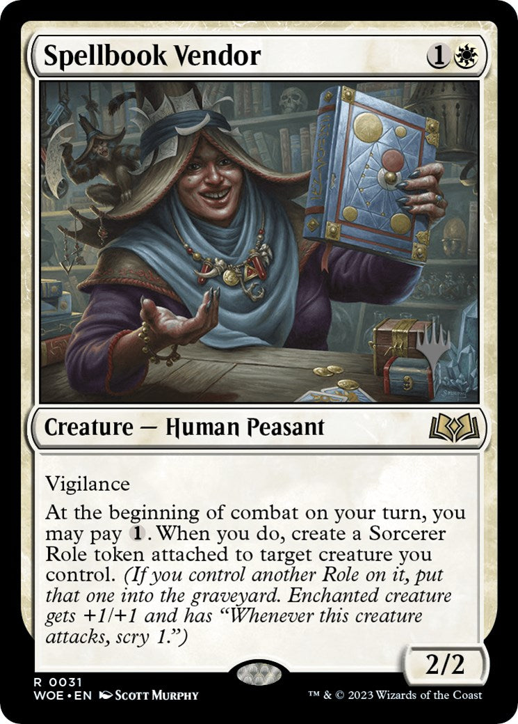 Spellbook Vendor (Promo Pack) [Wilds of Eldraine Promos] | Impulse Games and Hobbies