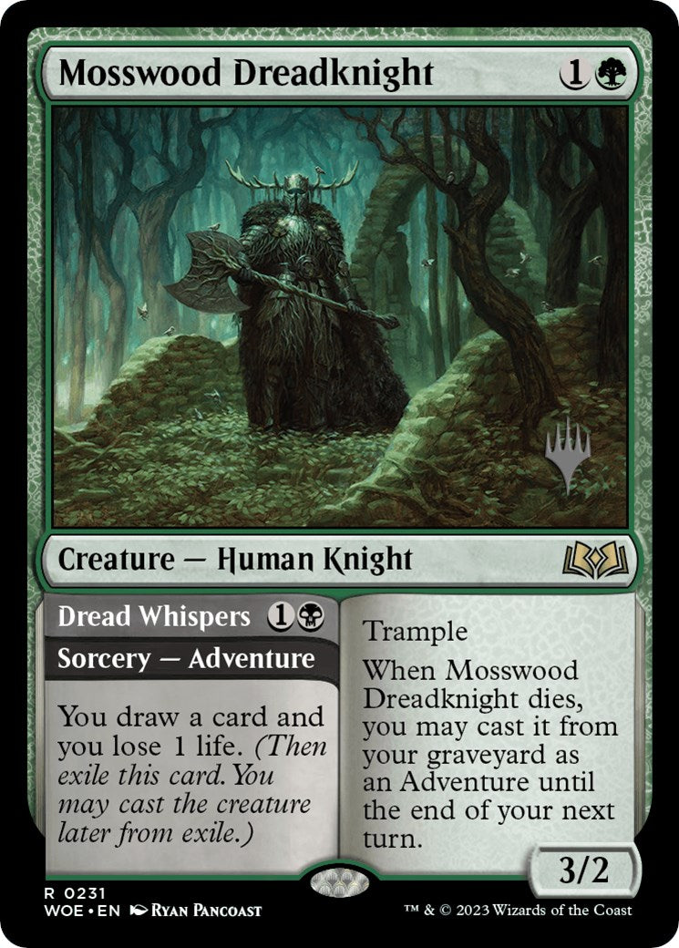 Mosswood Dreadknight // Dread Whispers (Promo Pack) [Wilds of Eldraine Promos] | Impulse Games and Hobbies