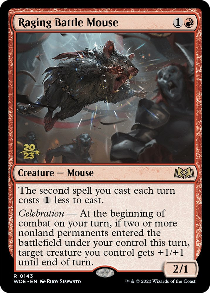 Raging Battle Mouse [Wilds of Eldraine Prerelease Promos] | Impulse Games and Hobbies