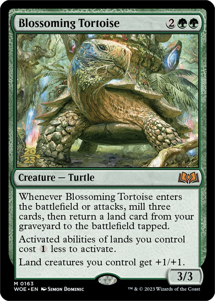 Blossoming Tortoise [Wilds of Eldraine Prerelease Promos] | Impulse Games and Hobbies