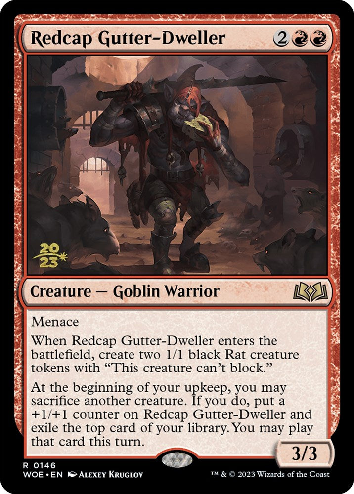Redcap Gutter-Dweller [Wilds of Eldraine Prerelease Promos] | Impulse Games and Hobbies
