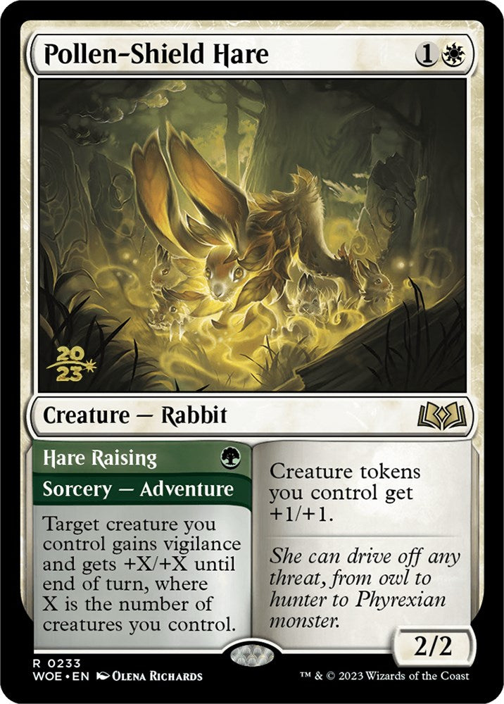 Pollen-Shield Hare // Hare Raising [Wilds of Eldraine Prerelease Promos] | Impulse Games and Hobbies