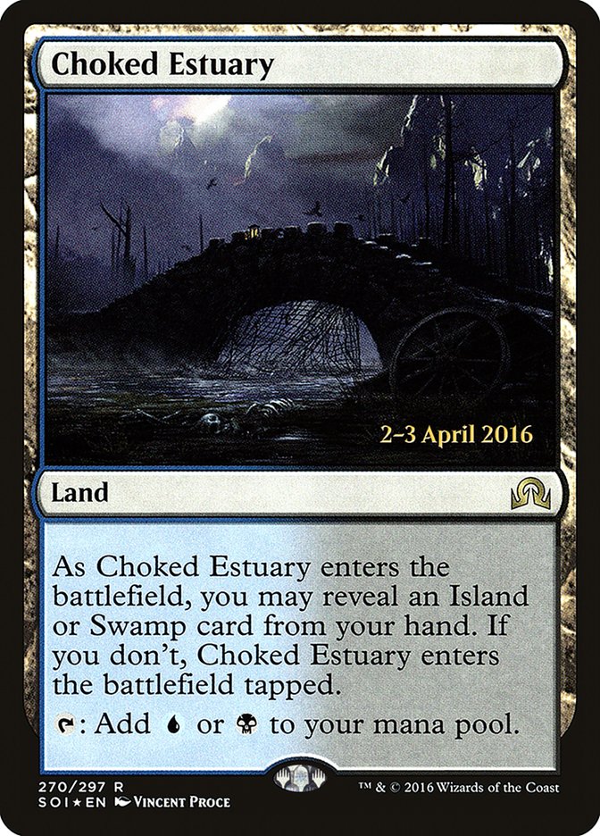 Choked Estuary [Shadows over Innistrad Prerelease Promos] | Impulse Games and Hobbies