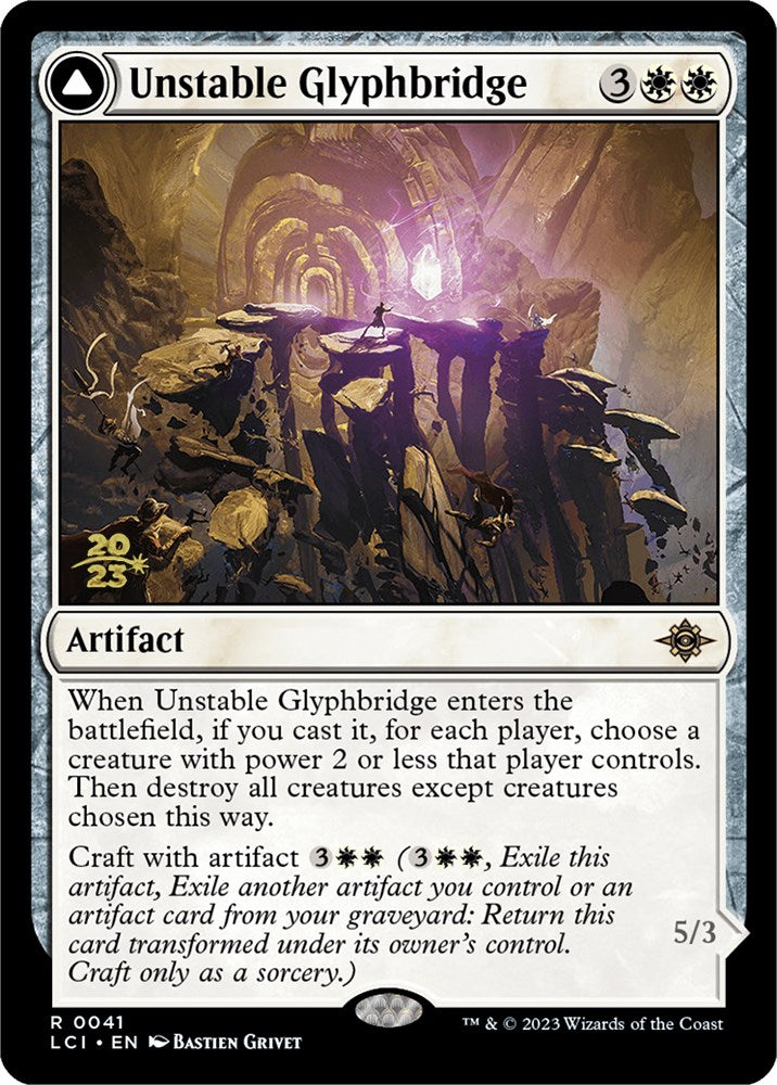 Unstable Glyphbridge // Sandswirl Wanderglyph [The Lost Caverns of Ixalan Prerelease Cards] | Impulse Games and Hobbies