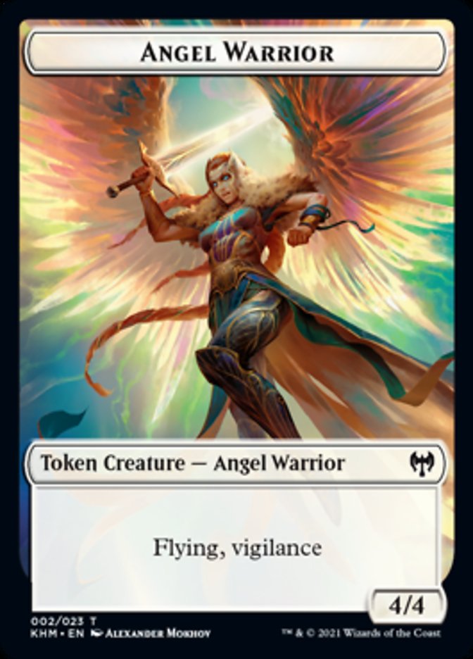 Angel Warrior Token [Kaldheim Tokens] | Impulse Games and Hobbies