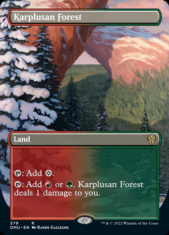 Karplusan Forest (Borderless Alternate Art) [Dominaria United] | Impulse Games and Hobbies