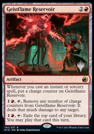 Geistflame Reservoir (Promo Pack) [Innistrad: Midnight Hunt Promos] | Impulse Games and Hobbies