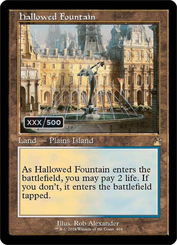 Hallowed Fountain (Retro) (Serialized) [Ravnica Remastered] | Impulse Games and Hobbies