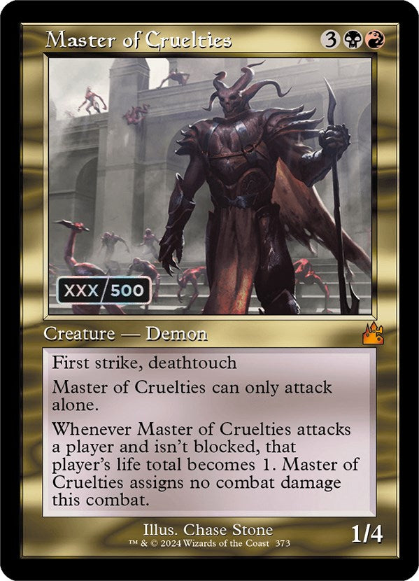 Master of Cruelties (Retro) (Serialized) [Ravnica Remastered] | Impulse Games and Hobbies