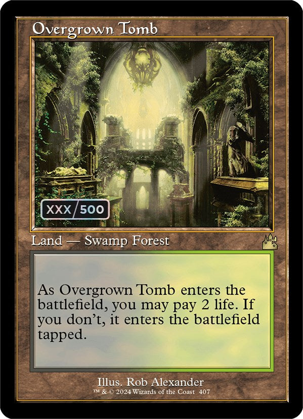 Overgrown Tomb (Retro) (Serialized) [Ravnica Remastered] | Impulse Games and Hobbies