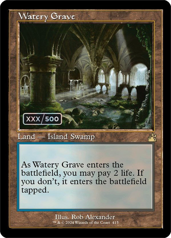 Watery Grave (Retro) (Serialized) [Ravnica Remastered] | Impulse Games and Hobbies