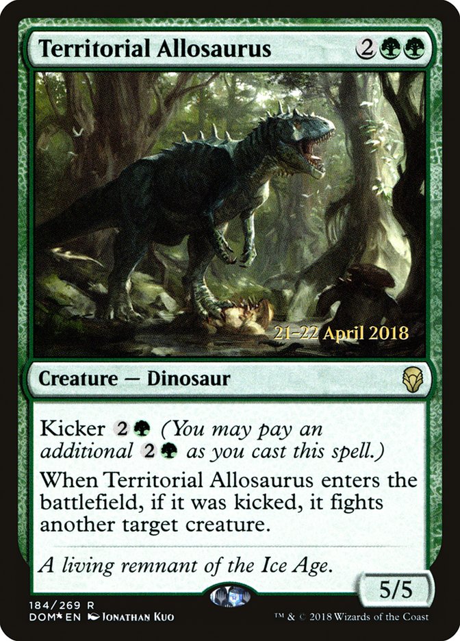 Territorial Allosaurus [Dominaria Prerelease Promos] | Impulse Games and Hobbies