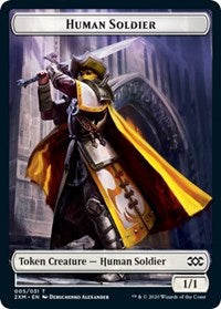 Human Soldier // Wurm (029) Double-sided Token [Double Masters Tokens] | Impulse Games and Hobbies