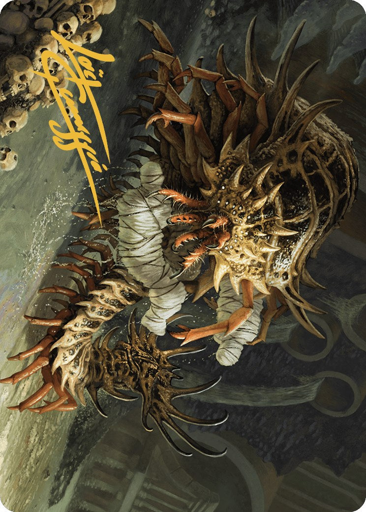 Rot Farm Mortipede Art Card (Gold-Stamped Signature) [Murders at Karlov Manor Art Series] | Impulse Games and Hobbies