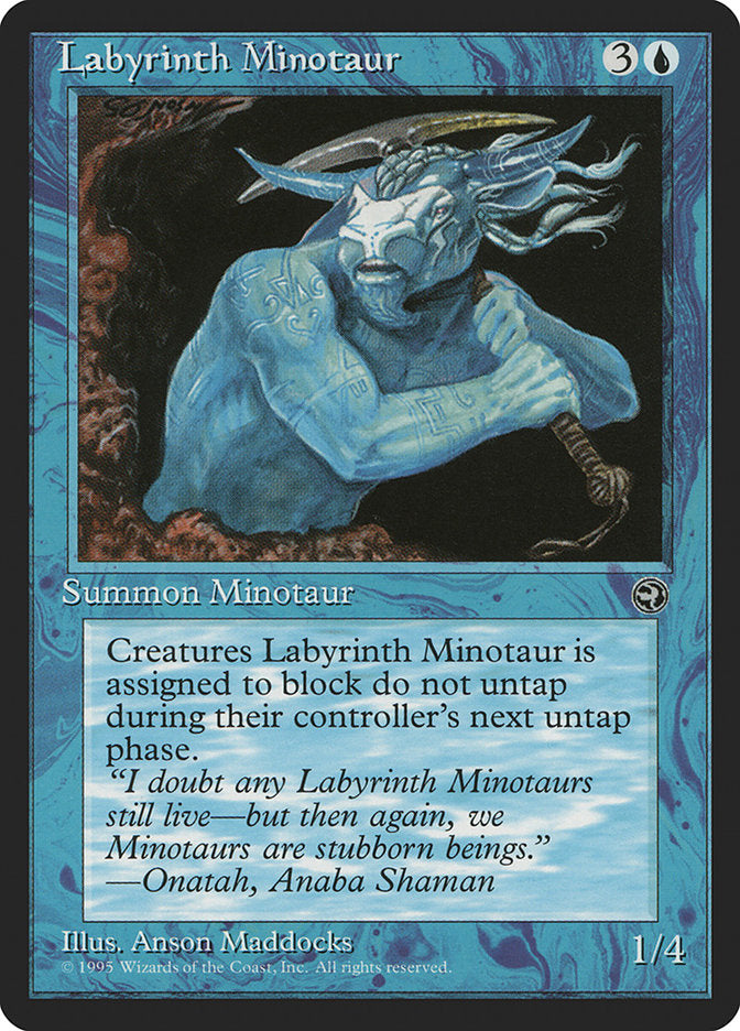 Labyrinth Minotaur (Onatah Flavor Text) [Homelands] | Impulse Games and Hobbies