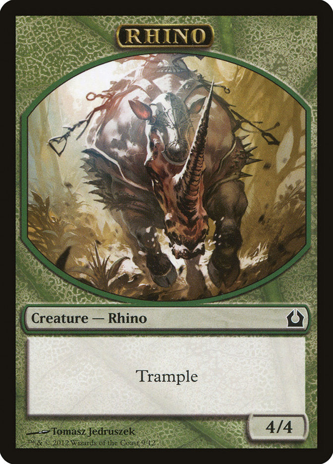 Rhino Token [Return to Ravnica Tokens] | Impulse Games and Hobbies