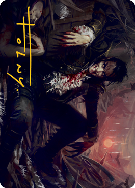 Arrogant Outlaw Art Card (Gold-Stamped Signature) [Innistrad: Midnight Hunt Art Series] | Impulse Games and Hobbies
