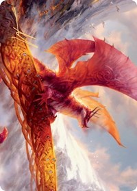 Goldspan Dragon Art Card (Gold-Stamped Signature) [Kaldheim: Art Series] | Impulse Games and Hobbies