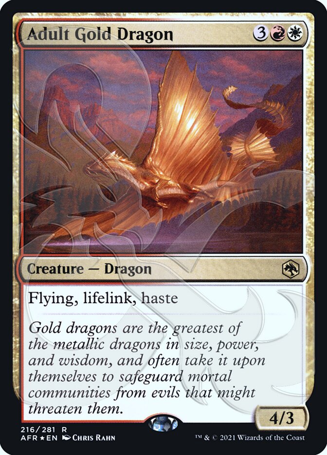 Adult Gold Dragon (Ampersand Promo) [Dungeons & Dragons: Adventures in the Forgotten Realms Promos] | Impulse Games and Hobbies