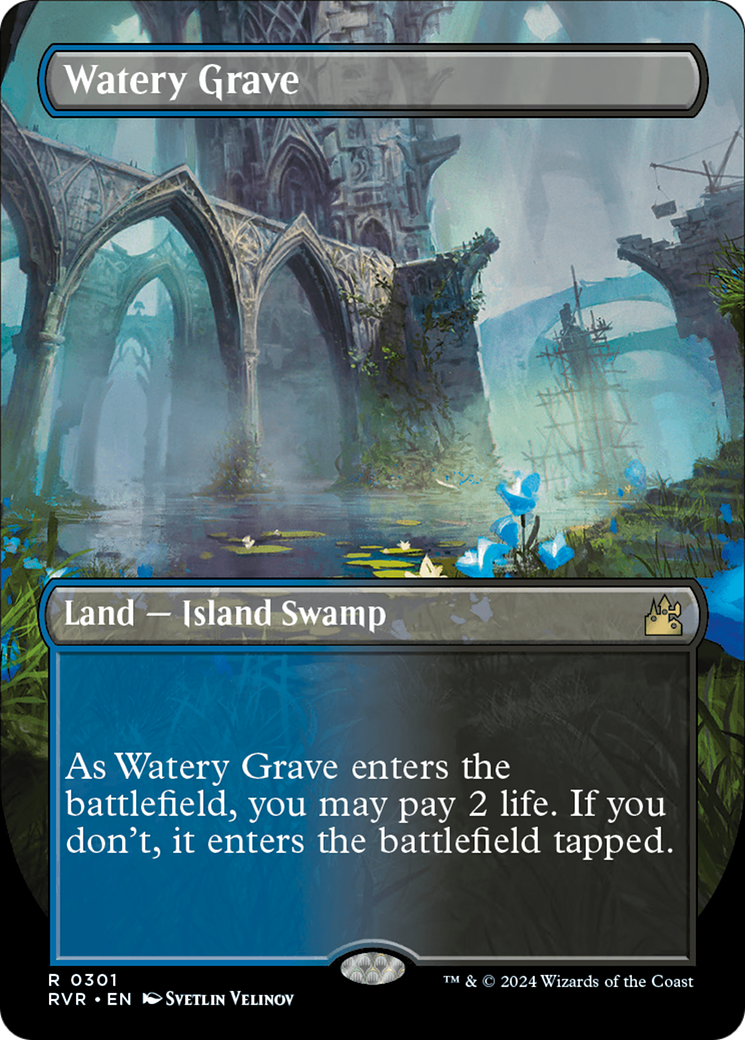 Watery Grave (Borderless) [Ravnica Remastered] | Impulse Games and Hobbies