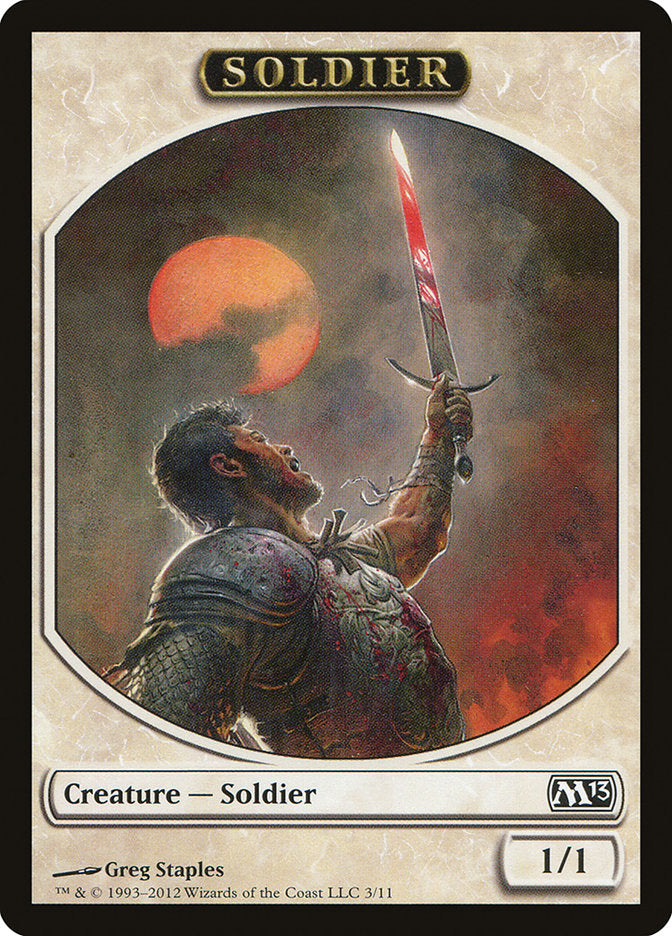 Soldier Token [Magic 2013 Tokens] | Impulse Games and Hobbies