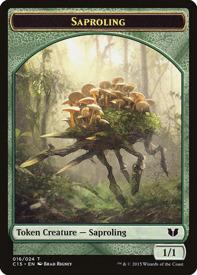 Saproling // Spider Double-Sided Token [Commander 2015 Tokens] | Impulse Games and Hobbies