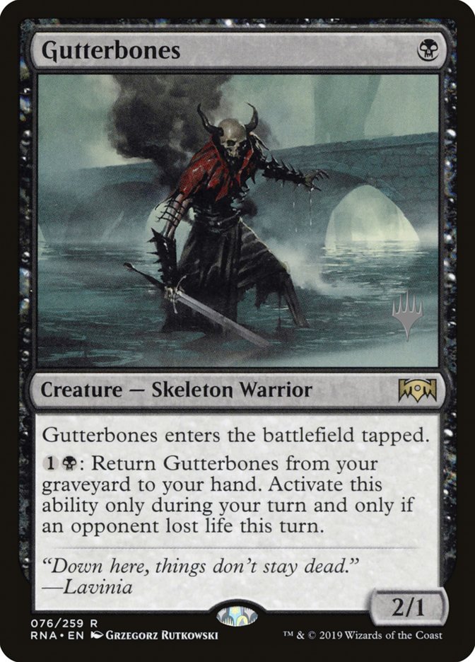 Gutterbones (Promo Pack) [Ravnica Allegiance Promos] | Impulse Games and Hobbies