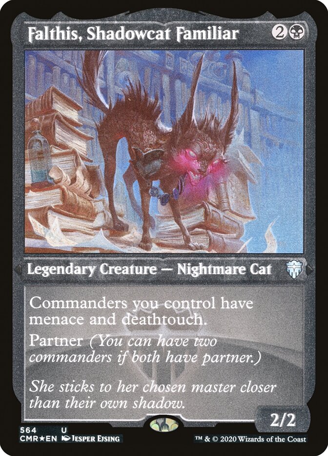 Falthis, Shadowcat Familiar (Etched) [Commander Legends] | Impulse Games and Hobbies