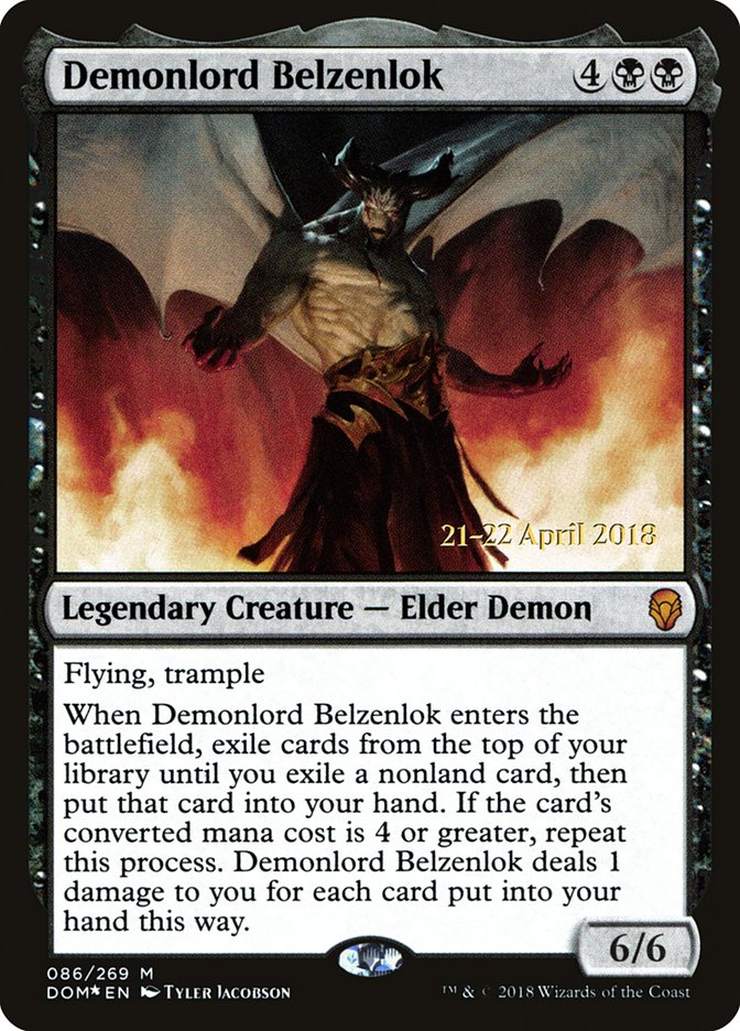 Demonlord Belzenlok [Dominaria Prerelease Promos] | Impulse Games and Hobbies