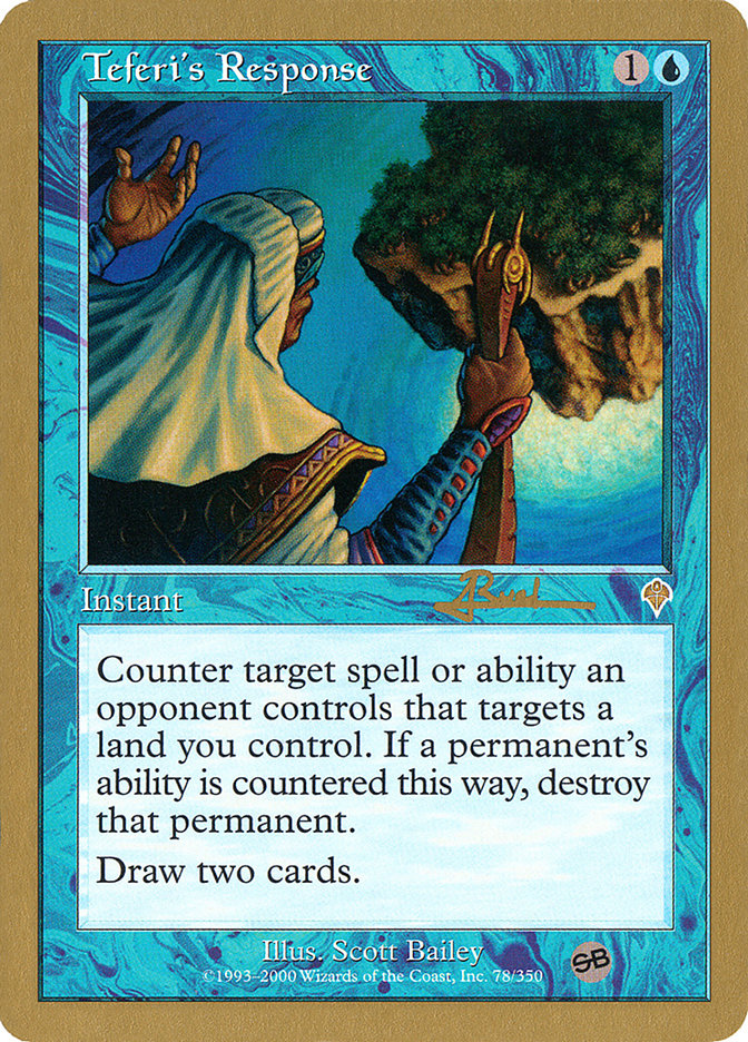 Teferi's Response (Antoine Ruel) (SB) [World Championship Decks 2001] | Impulse Games and Hobbies