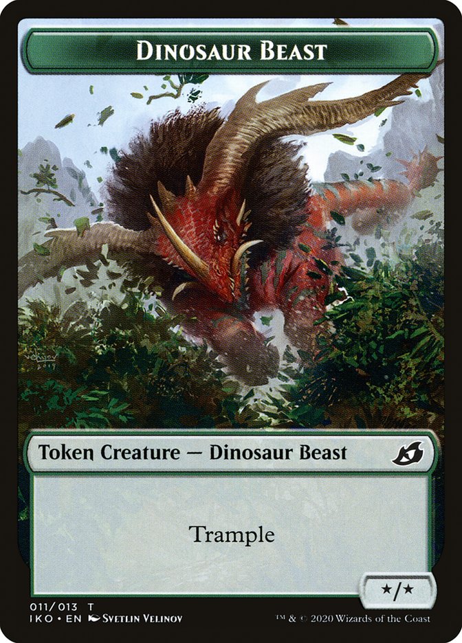 Dinosaur Beast Token [Ikoria: Lair of Behemoths Tokens] | Impulse Games and Hobbies