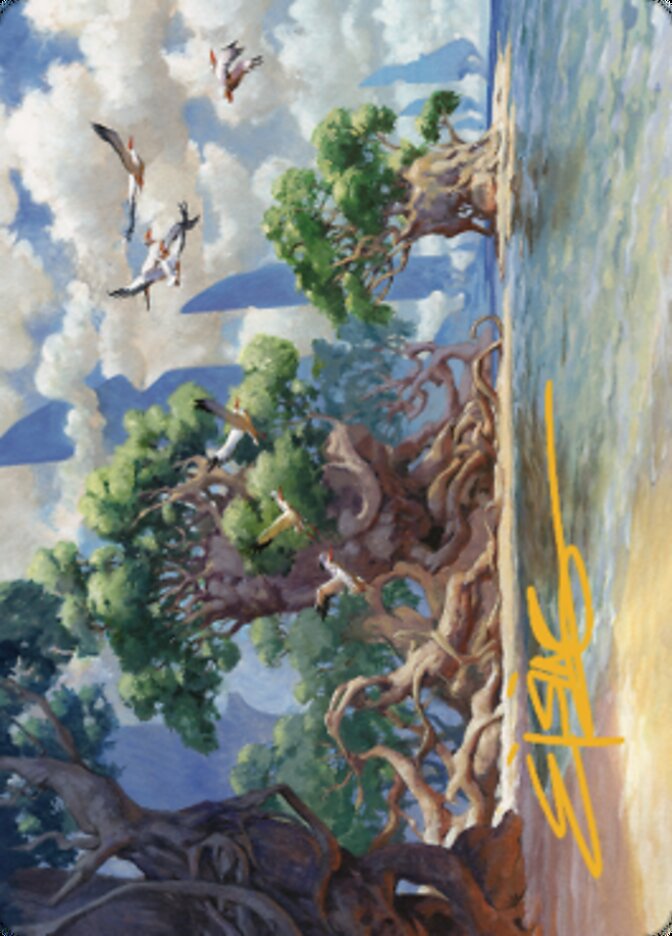 Yavimaya Coast Art Card (Gold-Stamped Signature) [Dominaria United Art Series] | Impulse Games and Hobbies