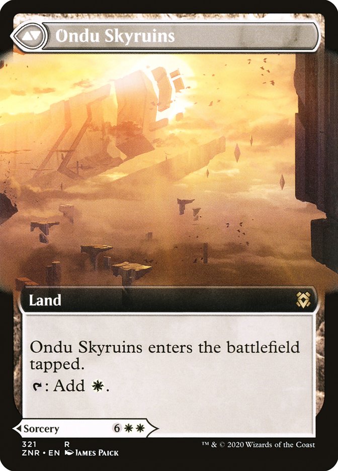 Ondu Inversion // Ondu Skyruins (Extended Art) [Zendikar Rising] | Impulse Games and Hobbies