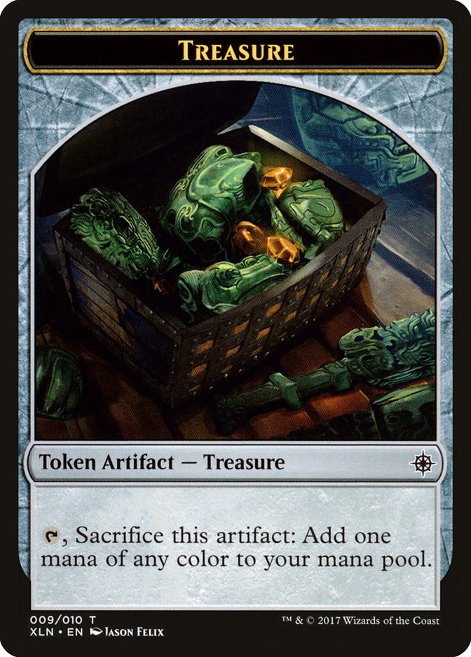 Treasure (009/010) [Ixalan Tokens] | Impulse Games and Hobbies