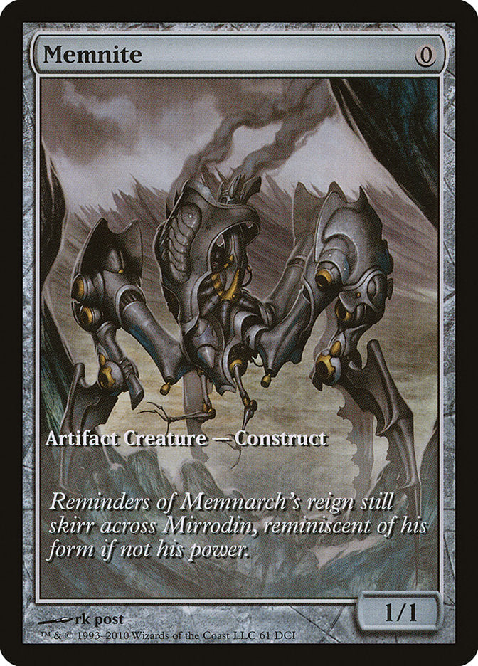 Memnite (Game Day) (Extended Art) [Scars of Mirrodin Promos] | Impulse Games and Hobbies