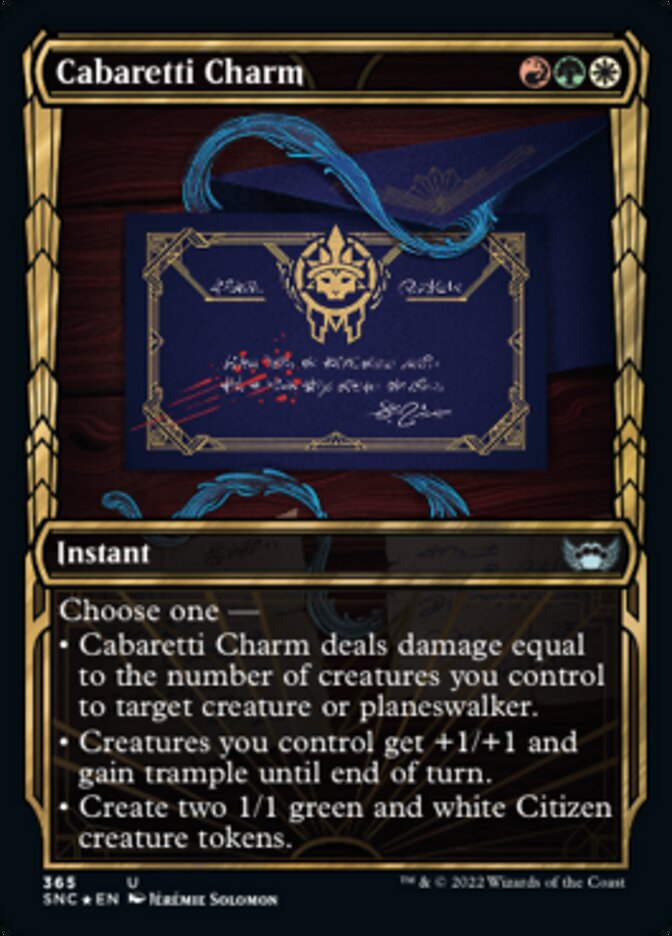 Cabaretti Charm (Showcase Golden Age Gilded Foil) [Streets of New Capenna] | Impulse Games and Hobbies