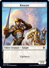 Knight // Food (17) Double-sided Token [Throne of Eldraine Tokens] | Impulse Games and Hobbies