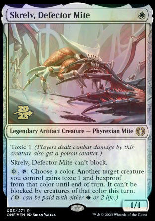 Skrelv, Defector Mite [Phyrexia: All Will Be One Prerelease Promos] | Impulse Games and Hobbies