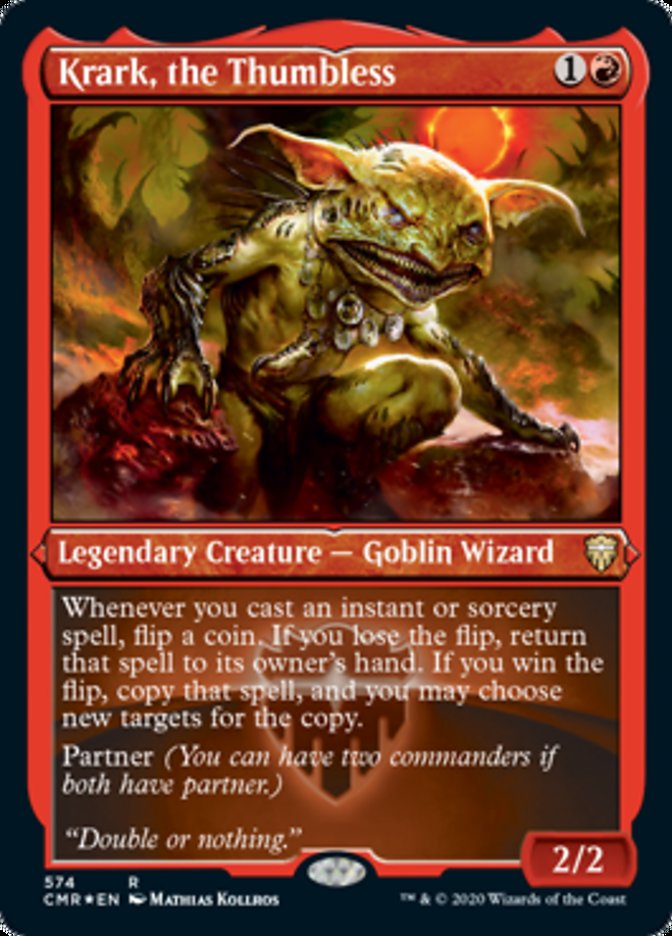 Krark, the Thumbless (Etched) [Commander Legends] | Impulse Games and Hobbies